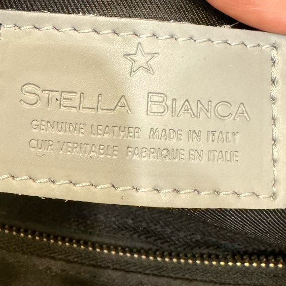 Stella Bianca Blue Gray Genuine leather woven bag | Satchel style | Crossbody - Picture 9 of 16